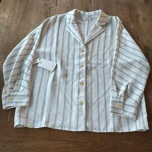 Aritzia Blue and White Striped Blazer